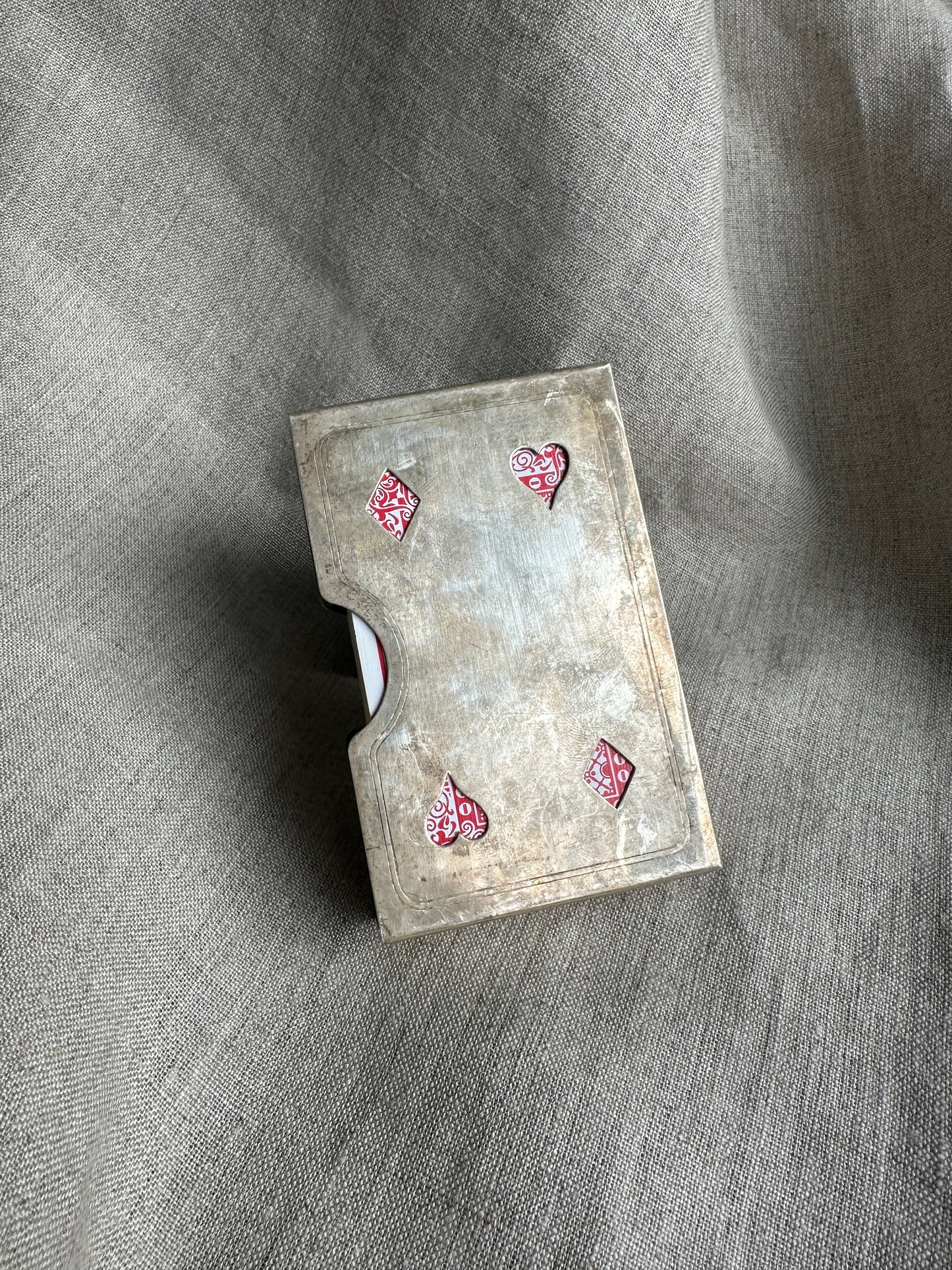 Antique French playing card case