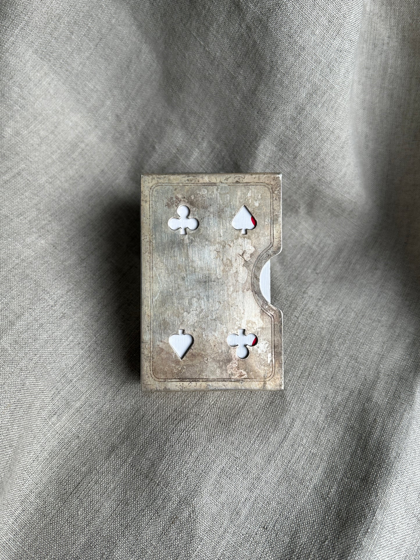Antique French playing card case