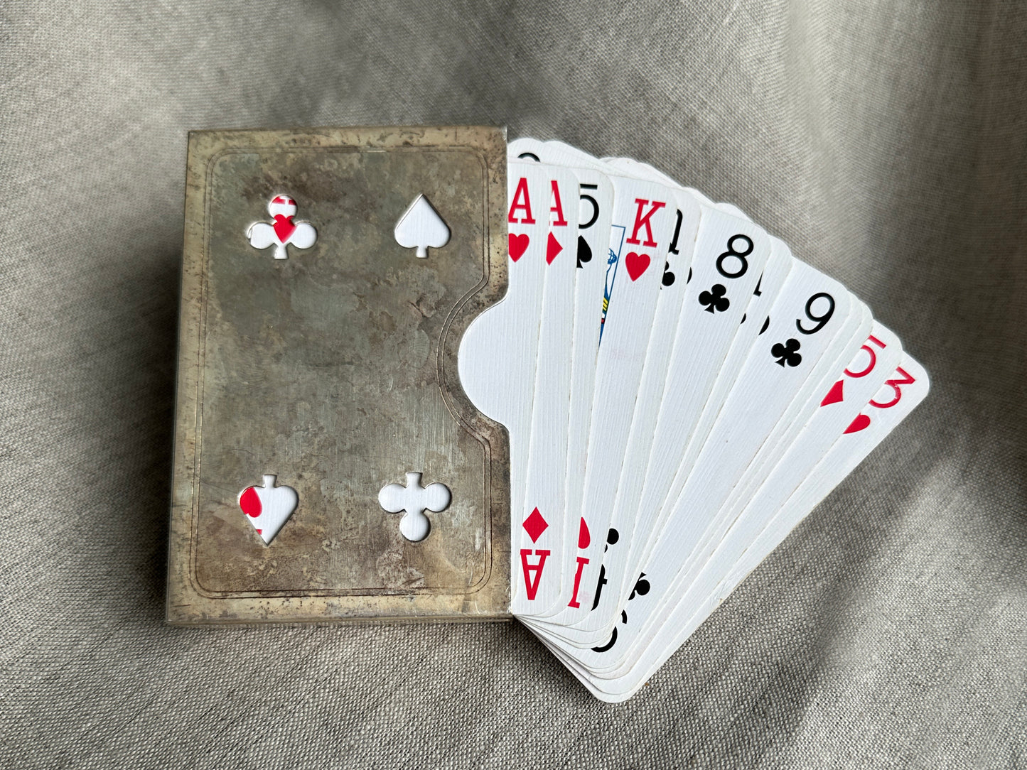 Antique French playing card case