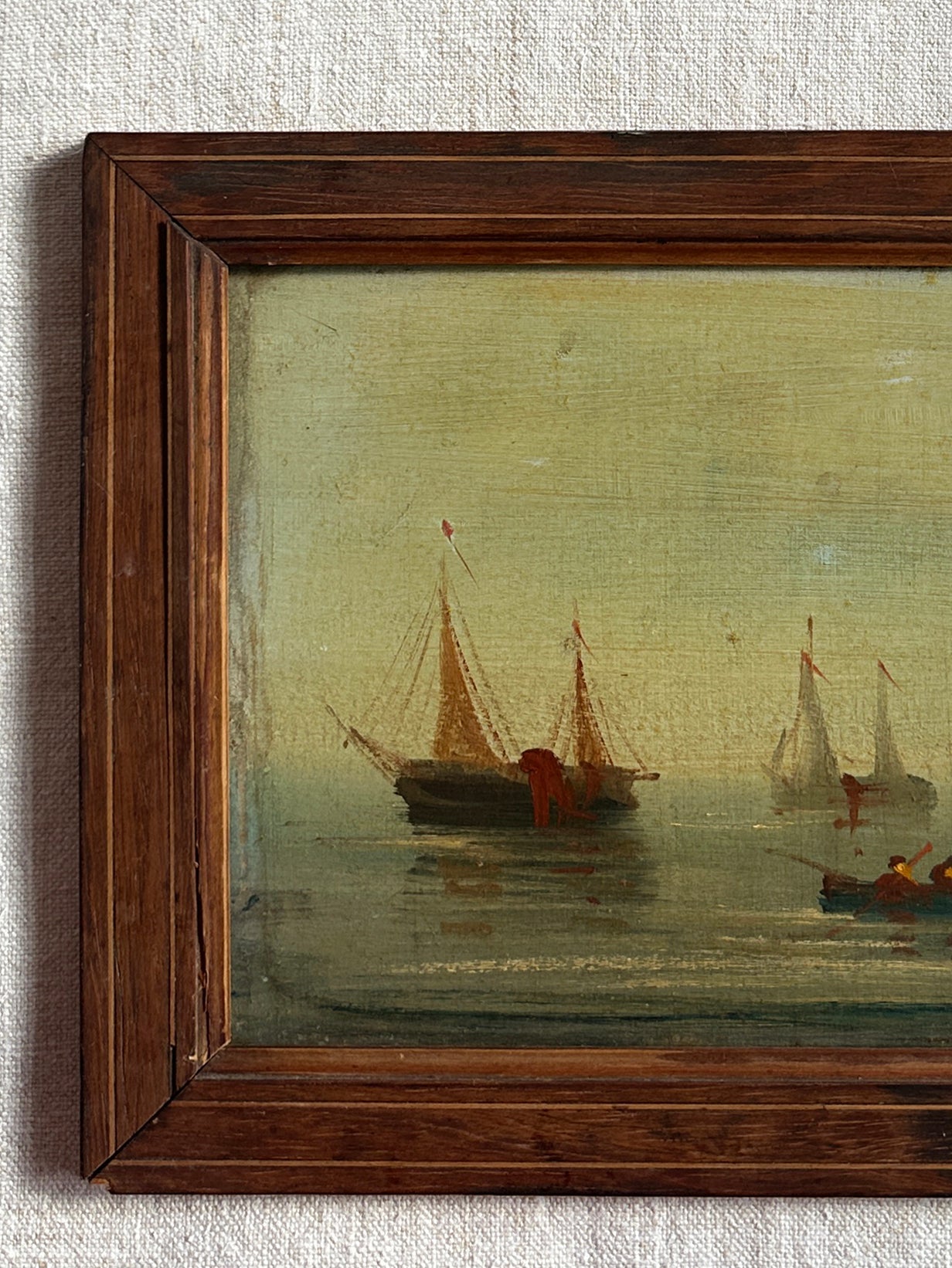 ‘Bateau à Voile' - an Antique French oil painting