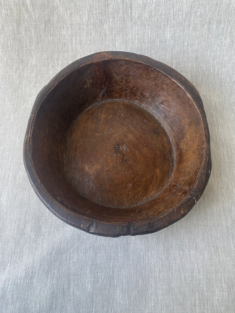 a primitive hand carved african bowl