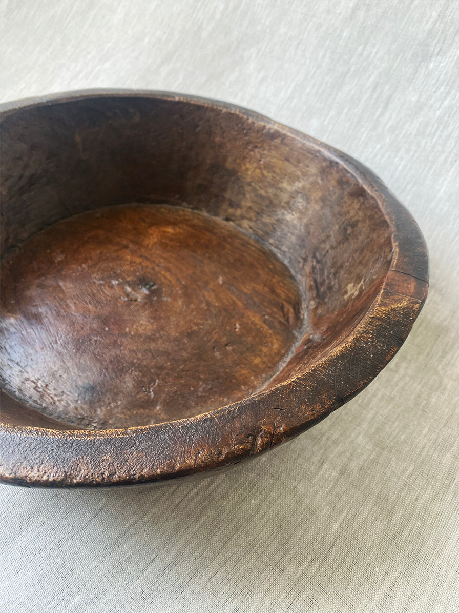 a primitive hand carved african bowl