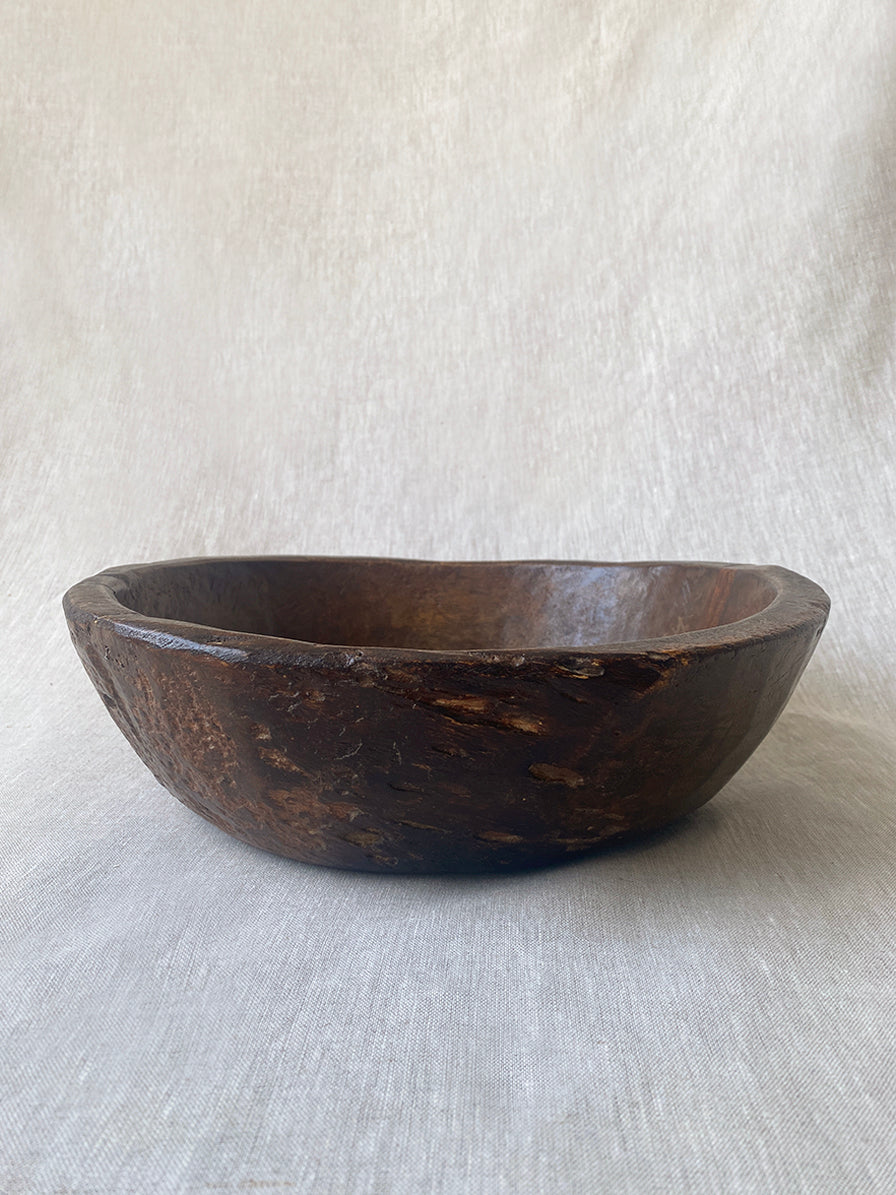 a primitive hand carved african bowl