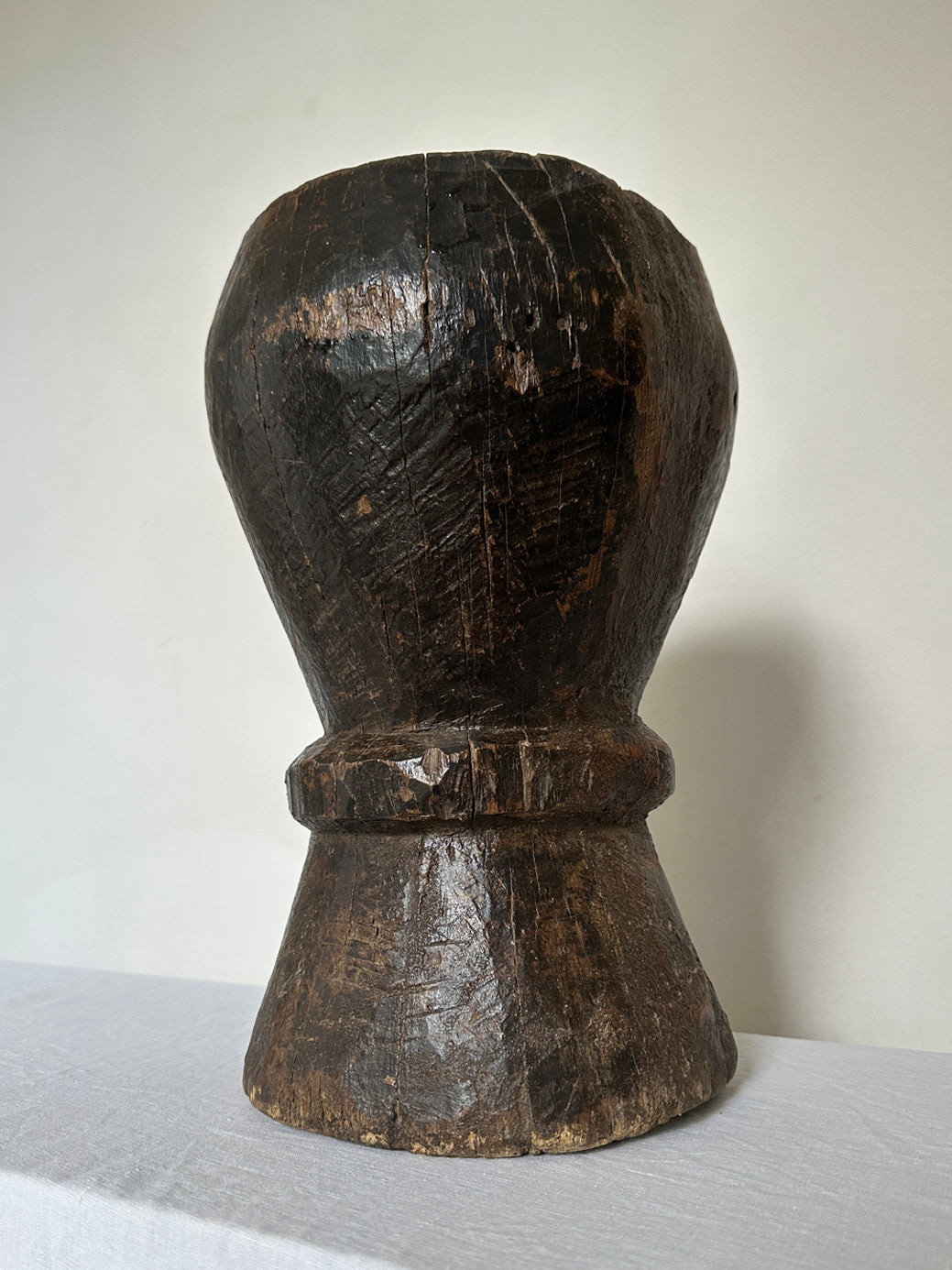 Large antique African wooden Mortar