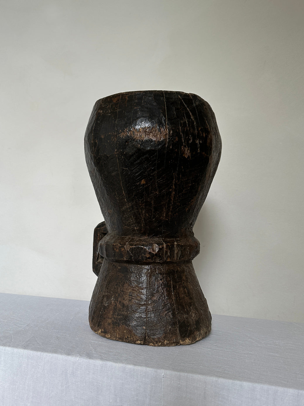 Large antique African wooden Mortar