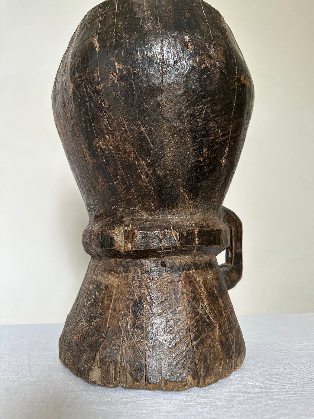 Large antique African wooden Mortar