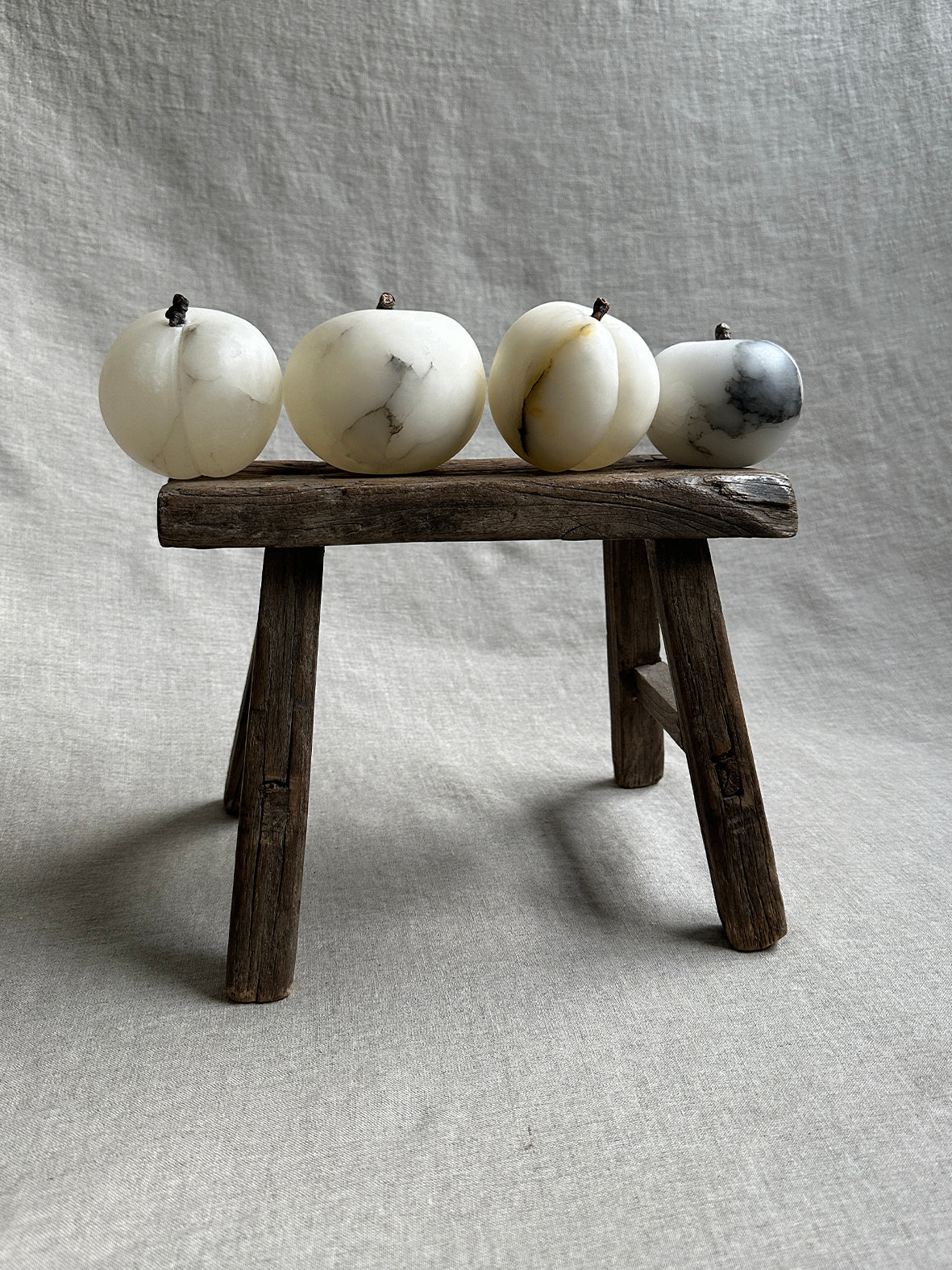 Antique elm wood stool