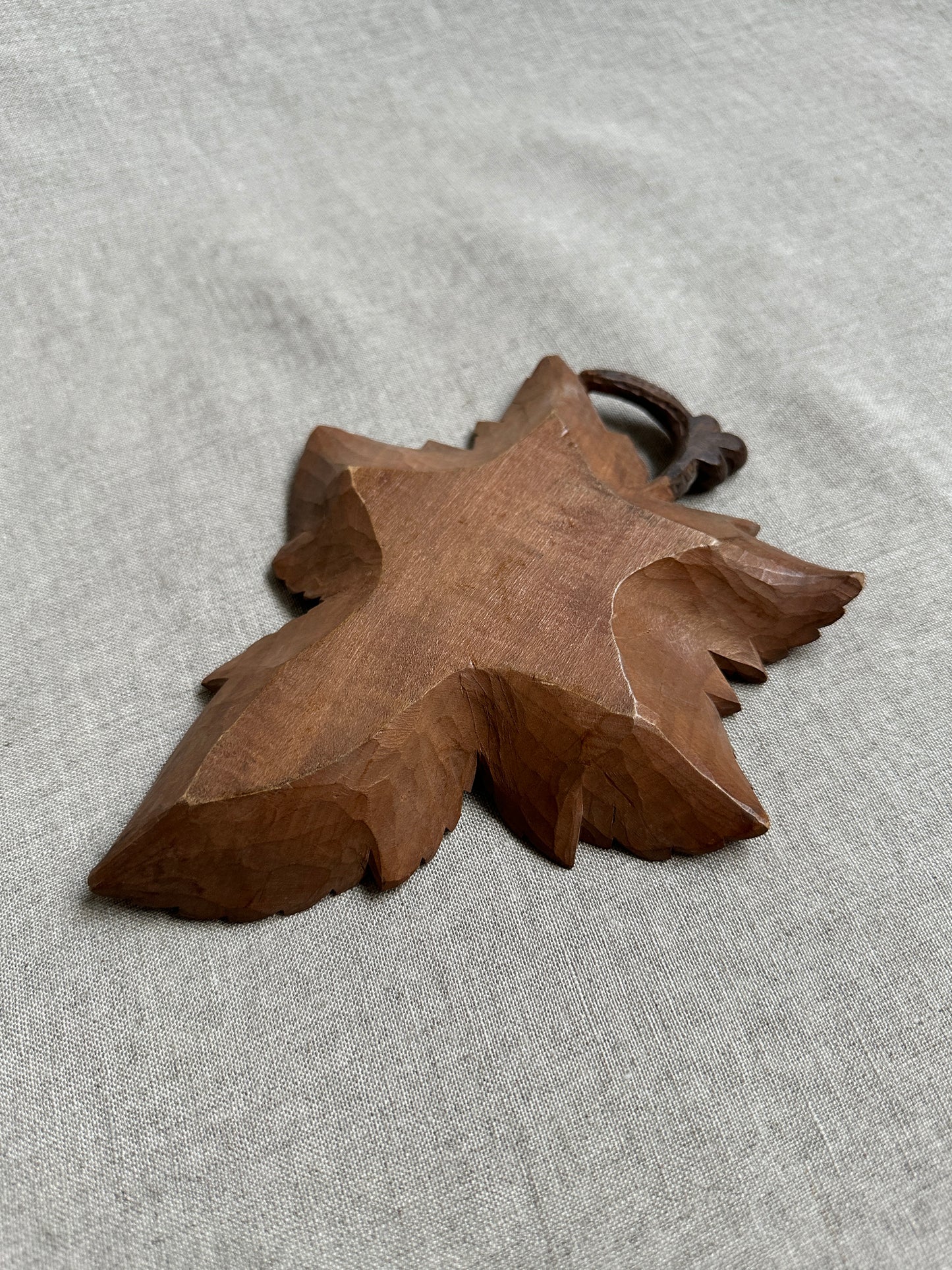 Vintage carved French vine leaf