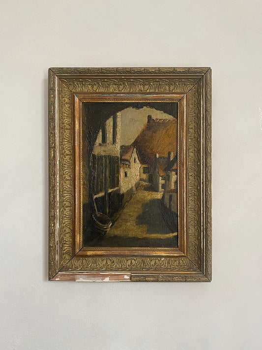 Vintage oil landscape painting