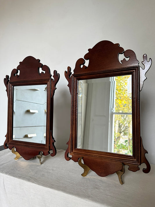 Pair of antique Chippendale mirrors