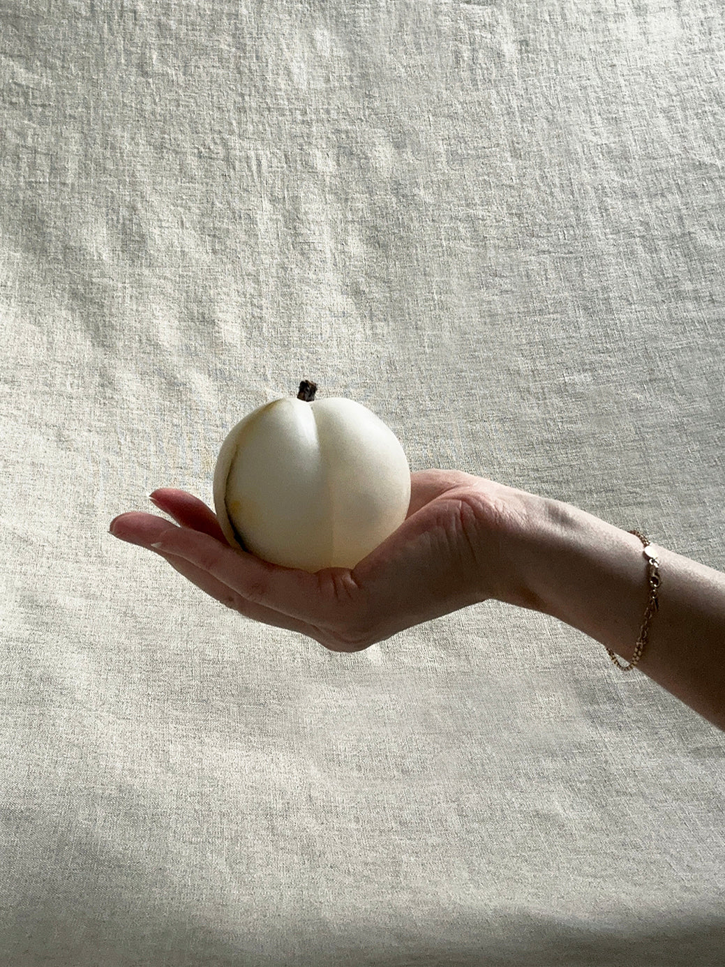 Carved calacatta marble fruit