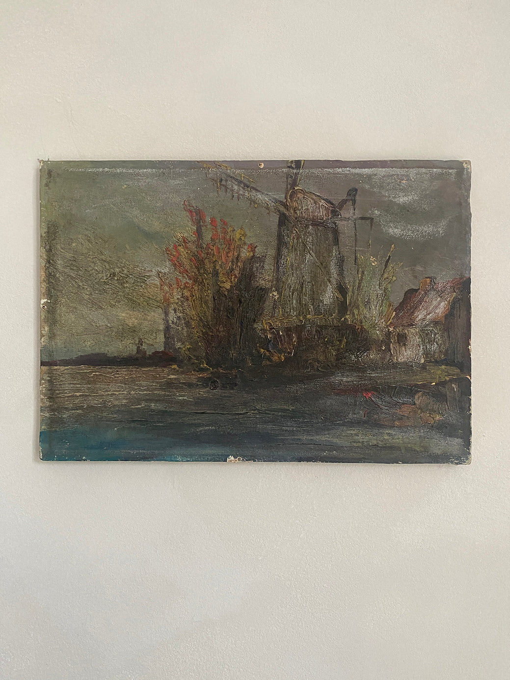 Vintage oil seascape painting