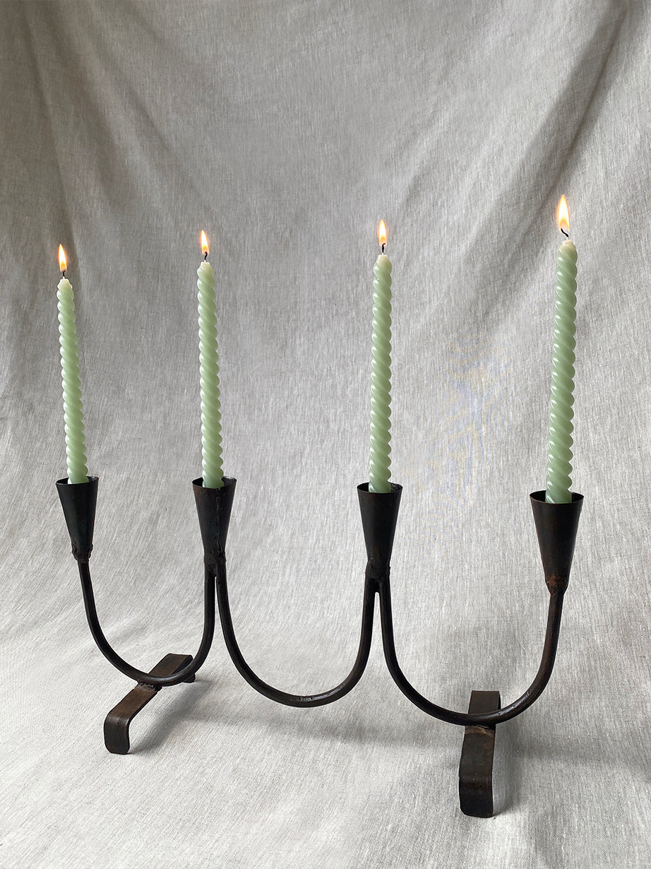 Vintage Cast Iron Candelabra