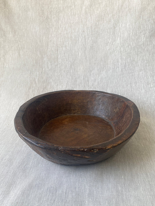 a primitive hand carved african bowl